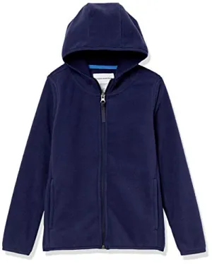 Amazon Essentials Toddler Boys Polar Fleece Full-Zip Hooded Jackets, Night Navy, 4T