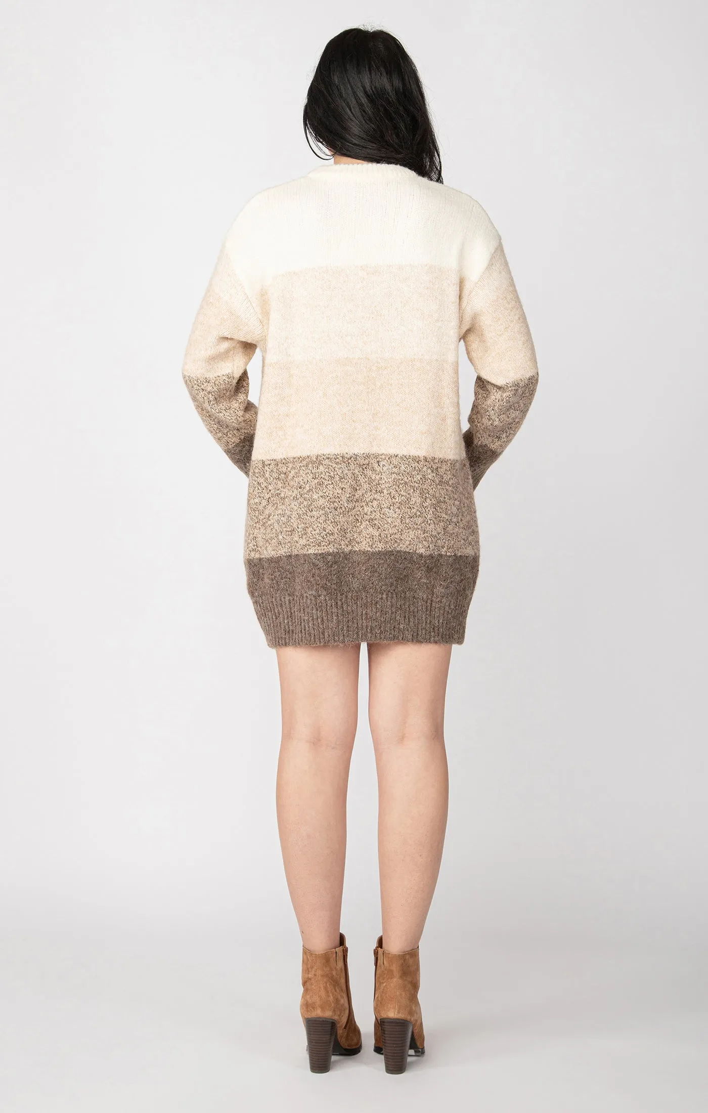 Colorblock Sweater Dress | Neutral Colorblock