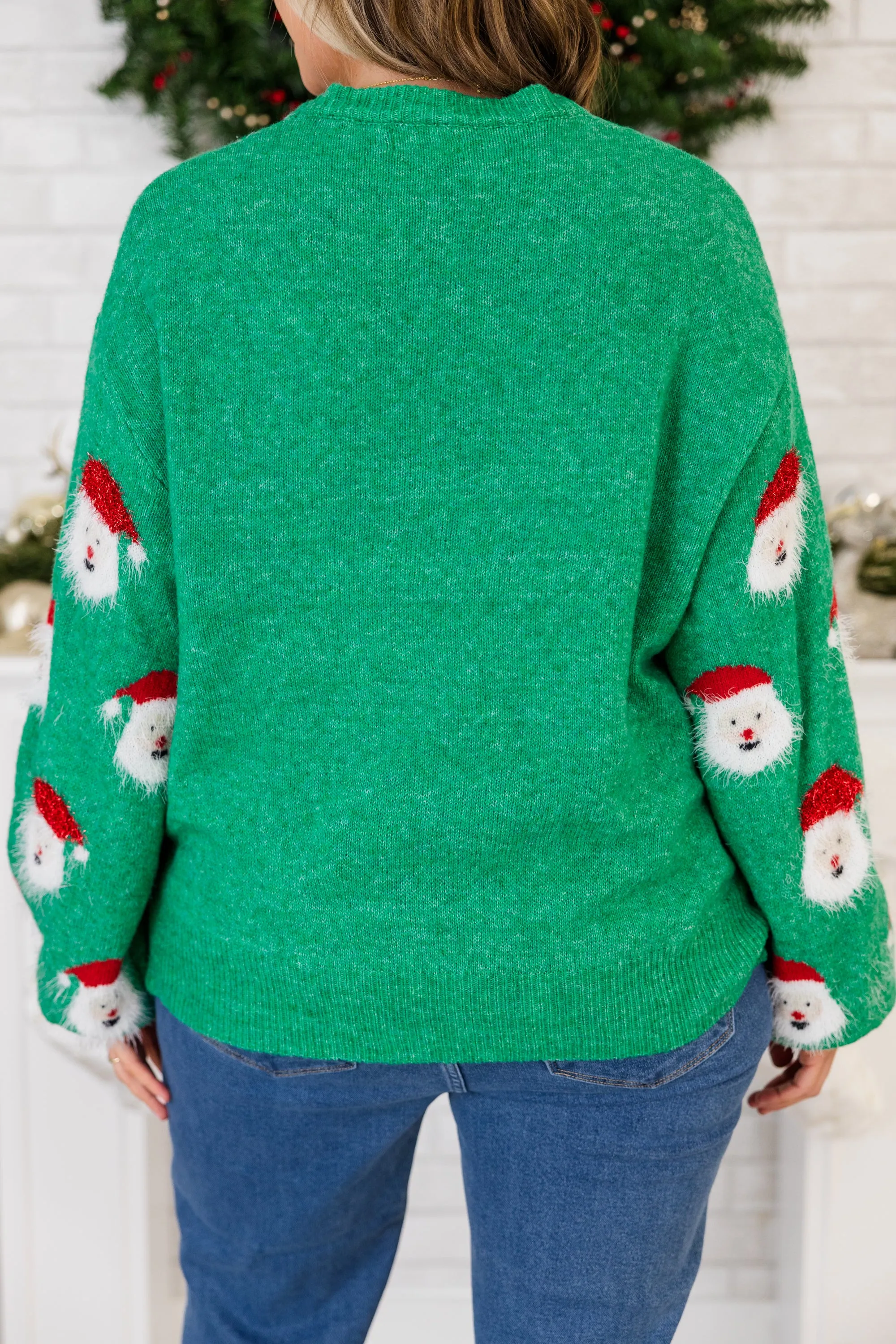 Down The Chimney Sweater, Green