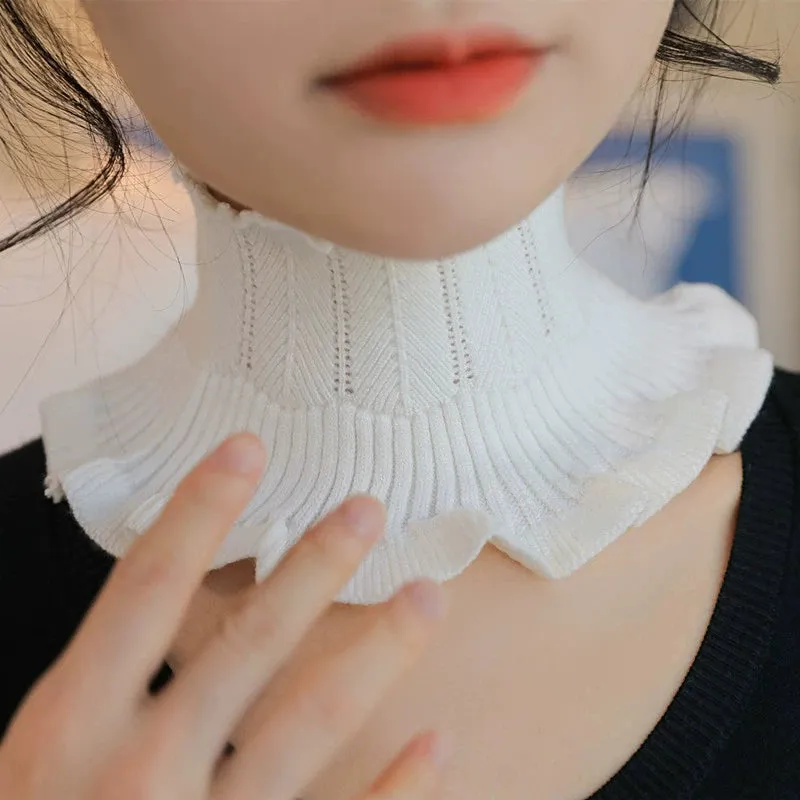 Early Spring Knitted Lace Collar Scarf