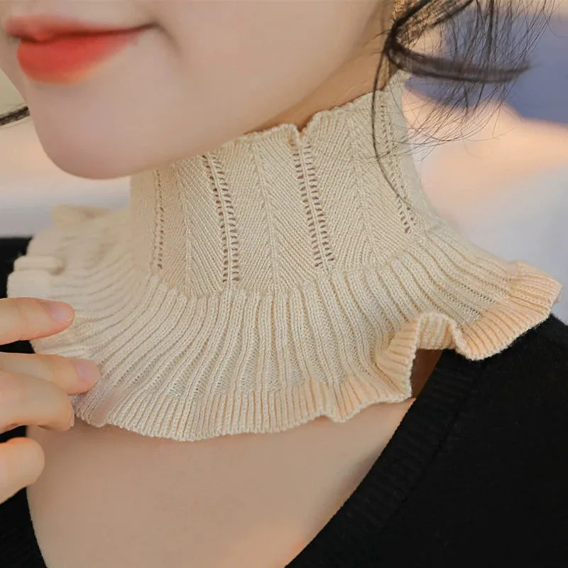 Early Spring Knitted Lace Collar Scarf