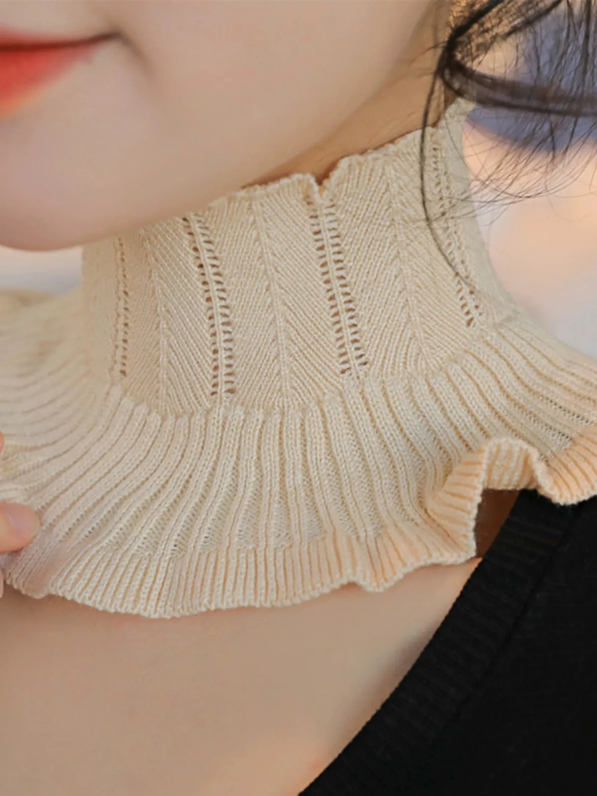 Early Spring Knitted Lace Collar Scarf