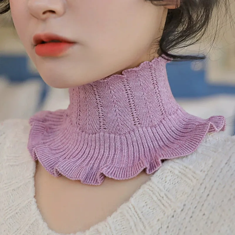 Early Spring Knitted Lace Collar Scarf