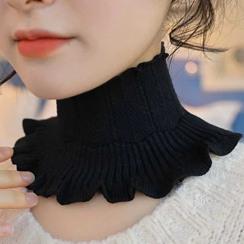 Early Spring Knitted Lace Collar Scarf