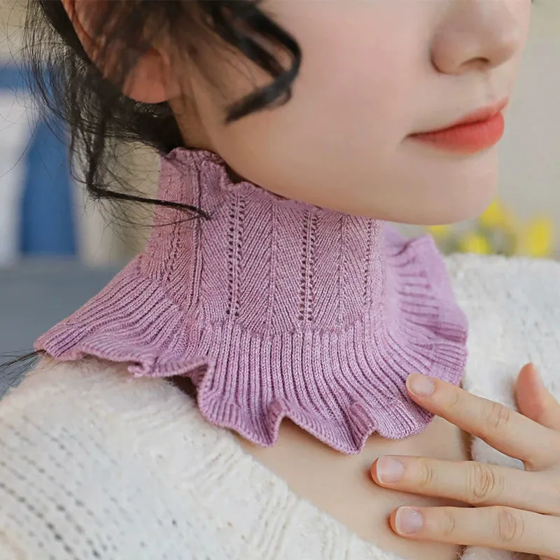 Early Spring Knitted Lace Collar Scarf