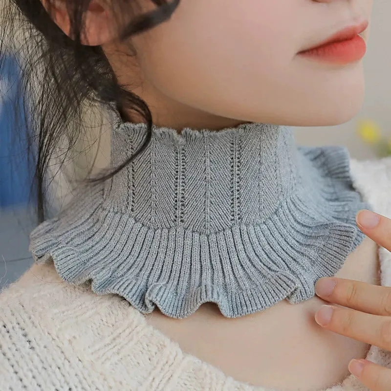 Early Spring Knitted Lace Collar Scarf