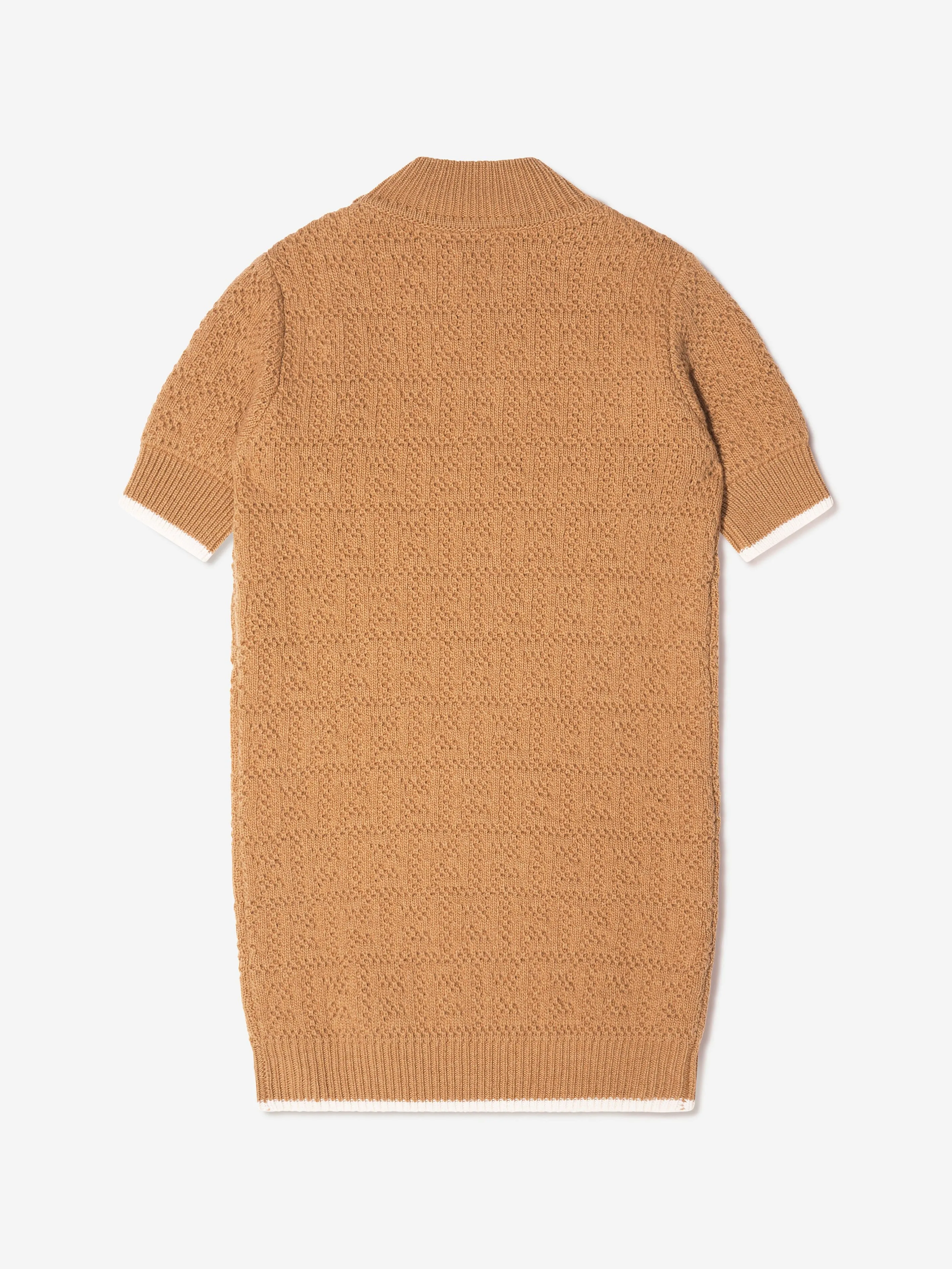 Fendi Girls Wool Knitted Logo Dress