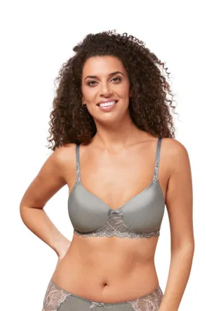 Floral Chic Wirefree Tee Shirt Bra (Urban Grey)  Available in sizes 10AA and 10A cups only