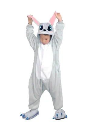 Kid's Grey Bunny Onesie