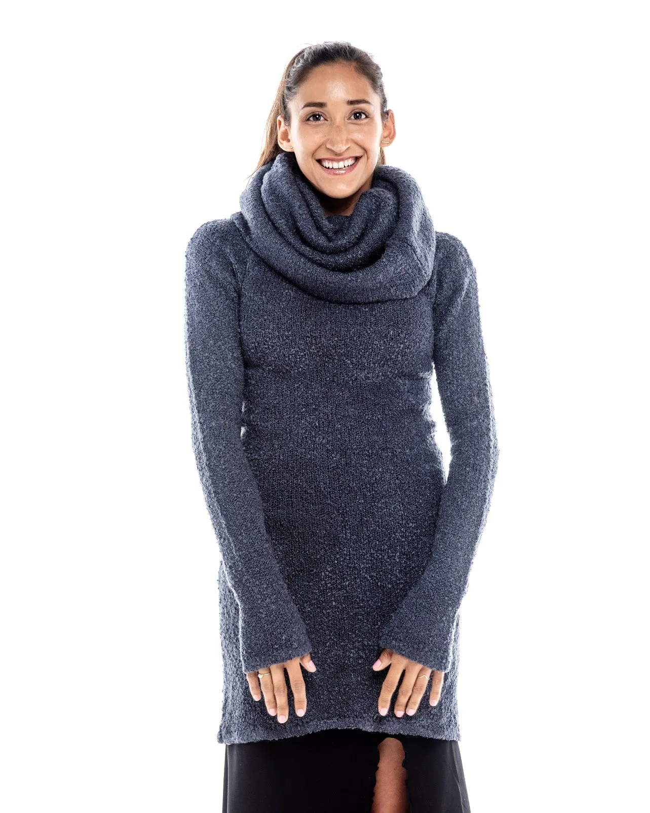 Knitted Dress Cowl Sweater Kalapin