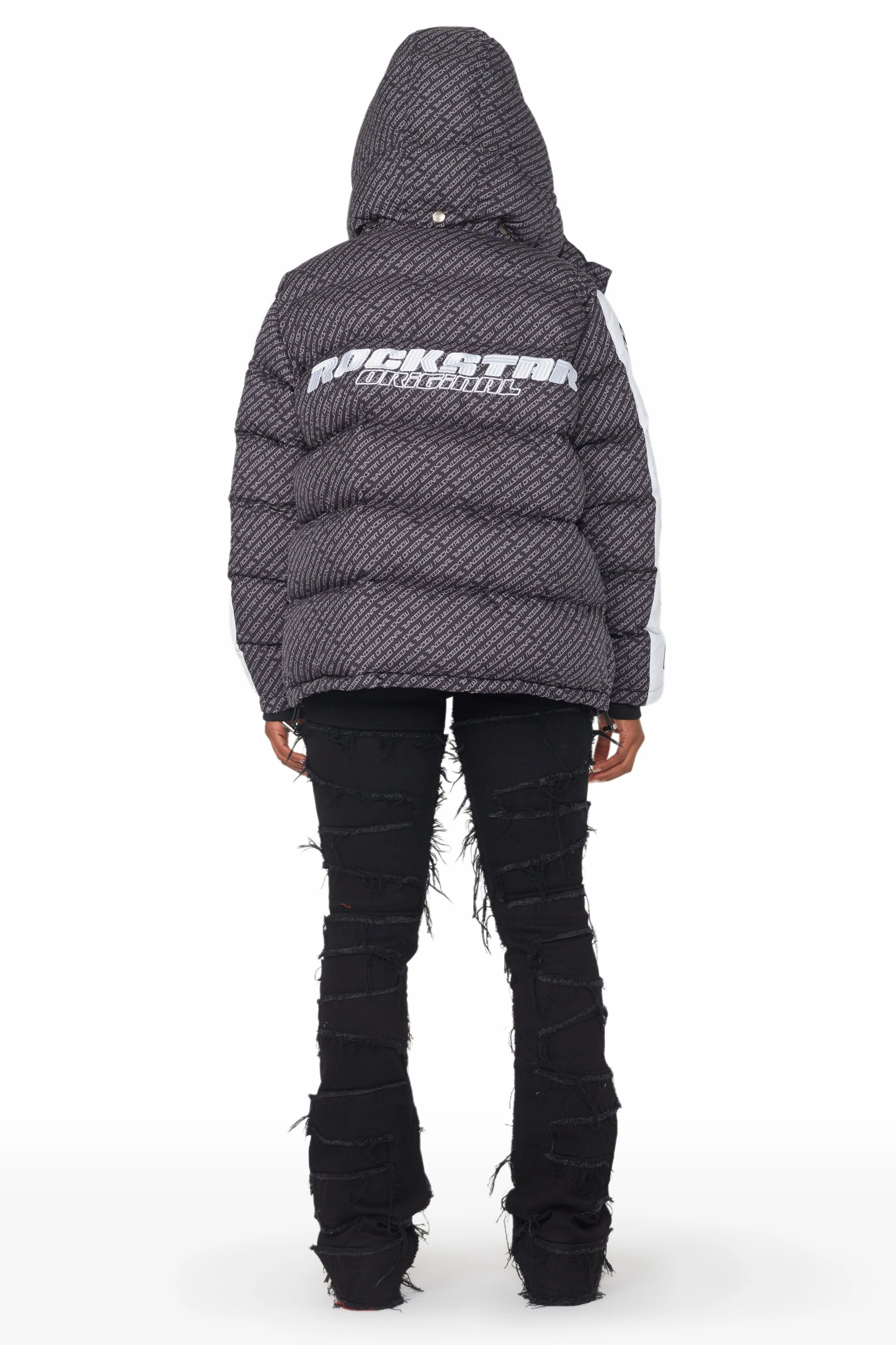 Luna Black Oversized Puffer Jacket