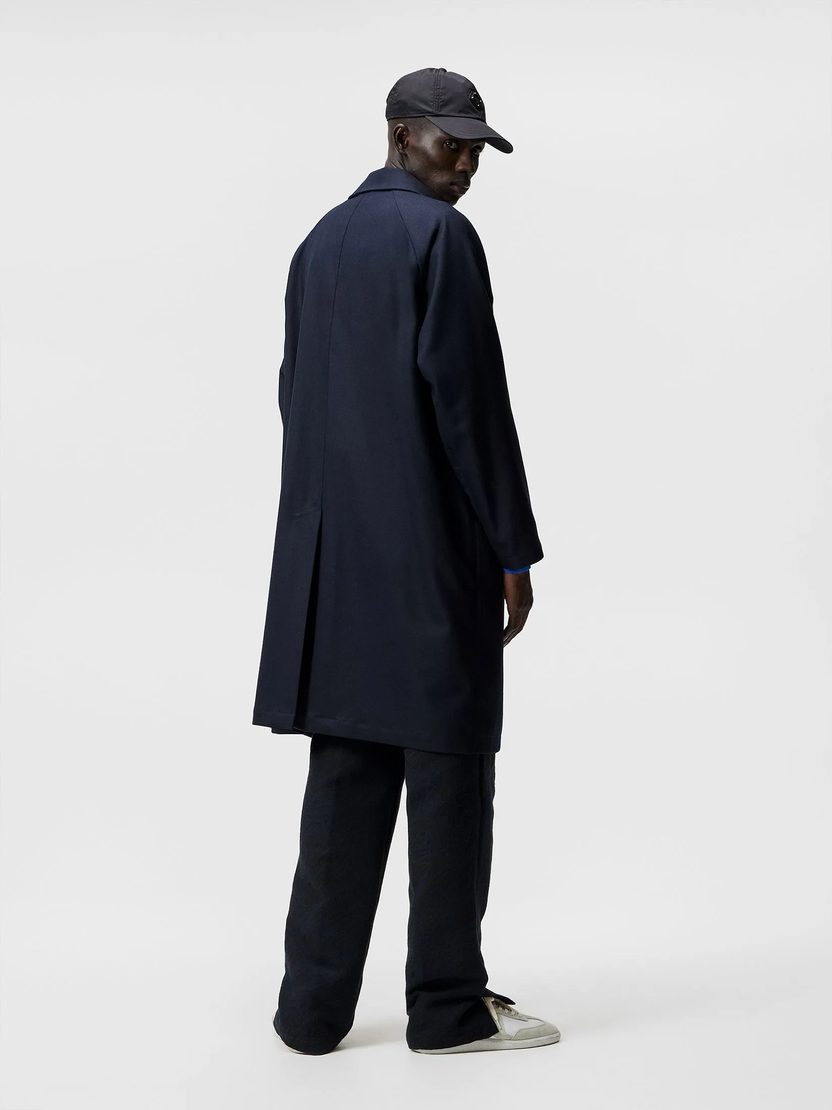 Paxton Raglan Wool Coat / JL Navy