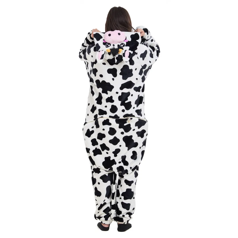 Snuggs Blanket Animal Onesie Rose Cow