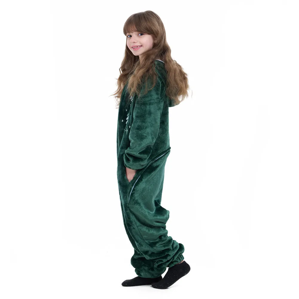 Snuggs Kids Blanket Onesie Christmas Green