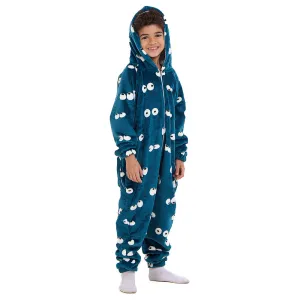 Snuggs Kids Blanket Onesie Petroleum Eyes