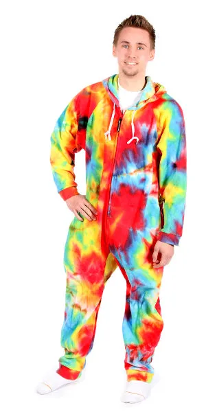 Trifflin' Tie Dye Onesie - Detachable Feet