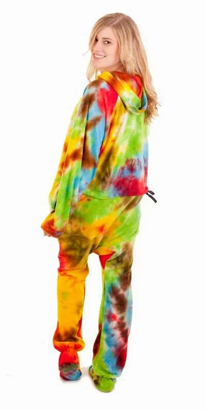 Trifflin' Tie Dye Onesie - Detachable Feet