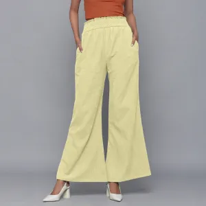 Yellow Pistachio Warm Cotton Corduroy Bootcut Pant